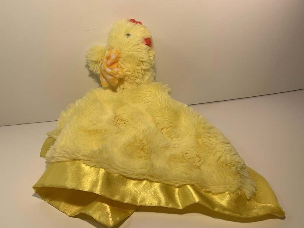 Cloud Island Fluffy Yellow Chicken Chick Lovey Security Blanket Baby Plush 13"